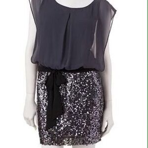 Candie's Black Sequin Skirt Dress